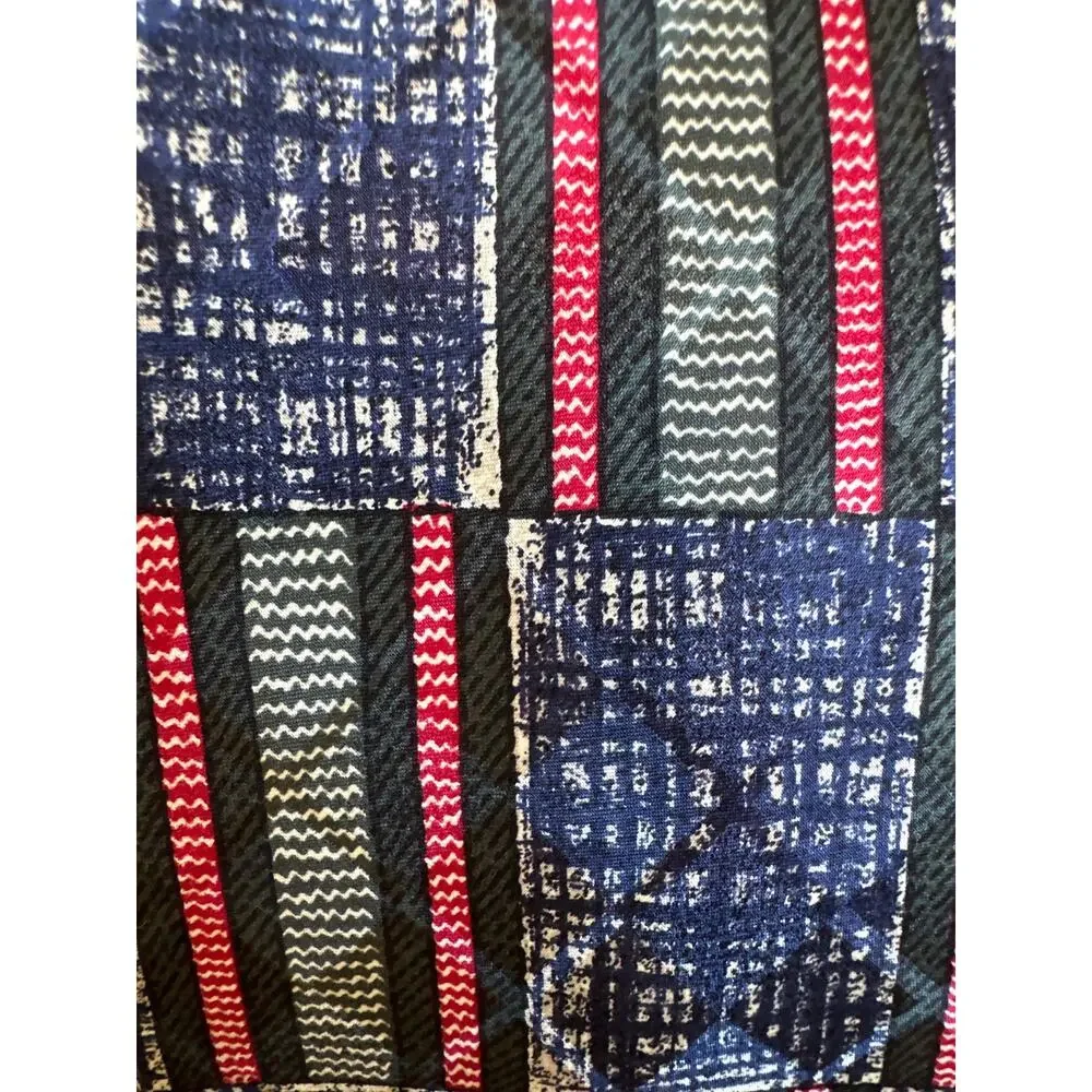 Stefano Milano Men Neck Tie Made In Italy 100% Silk Geometric Blue Red Green